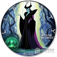 MALEFICENT FOREST Queens of Darkness 1 Oz Silver Coin 1$ USA 2025