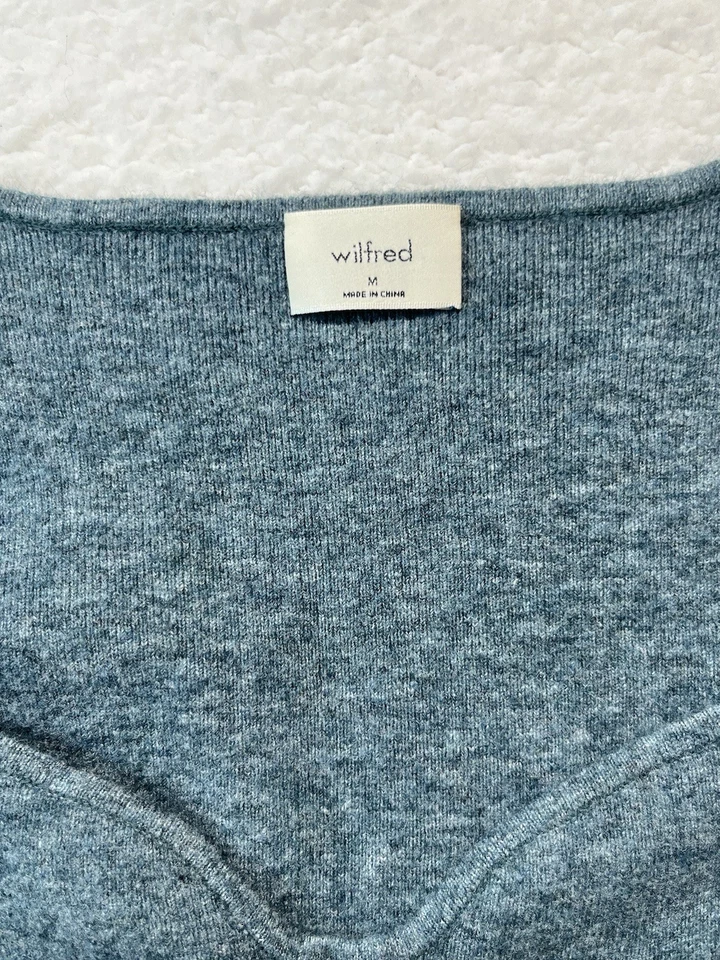 Aritzia Wilfred Sweater Womens M Greer Wool Cashmere Blend Sweetheart Bustier - Image 2 of 4