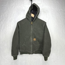 Carhartt Sandstone Jacket Quilt Lined Youth Large 10/12 YYJ130 MOS Moss Green