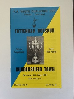 Tottenham v Huddersfield Town FA Youth Cup Final 1973/74
