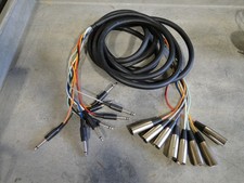 15' XLR MALE to 1/4 INCH TS Male Audio Snake 8-Channel  9