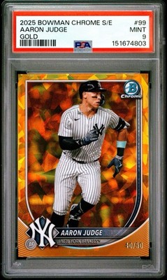 2025 Bowman Chrome Sapphire Aaron Judge Gold /50 - PSA 9 MINT