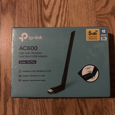 TP-Link AC600 Archer T2U Plus For PC High Gain Wireless Dual Band USB Adapter