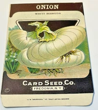 2627.12 ~ 1930’s Vintage Bermuda Onion Seed ~ Card Seed Co - Fredonia N.Y. NOS!