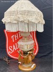 Antique White Brown Corded Electric Home Decorative Lighting Lamp With Shade