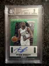 2024-25 Panini Prizm Deca Kevin Durant FOTL Green Shimmer Auto #/15 BGS 9 Mint