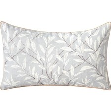 12 x 20 Inches Lumbar Throw Pillow Cover, 20" x 12" Pack of 1 Leaves-grey