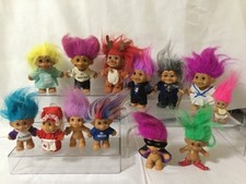 Russ Berrie mixed troll dolls various sizes, lot of 13