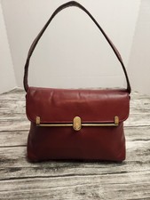 Vintage Etienne Aigner Handmade Oxblood Leather Purse 1980's