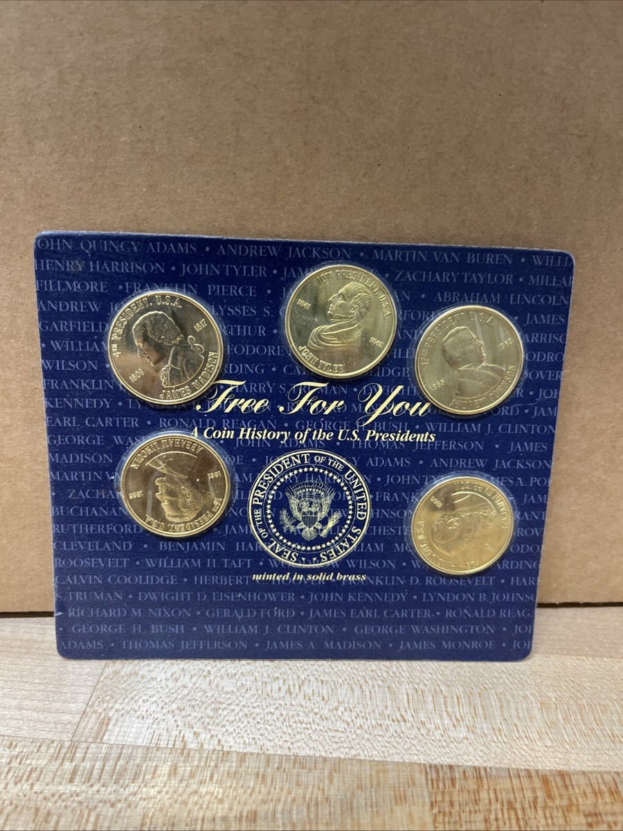 A Coin History of the U.S. Presidents 5 Uncirculated Coins by
