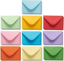 Juvale Assorted Color Gift Card Envelopes, Small Envelope Small, Multicolored