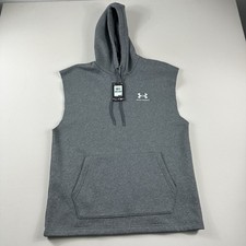 Under Armour UA Icon Fleece Hoodie Loose Fit Gray Mens Large Active Training Gym