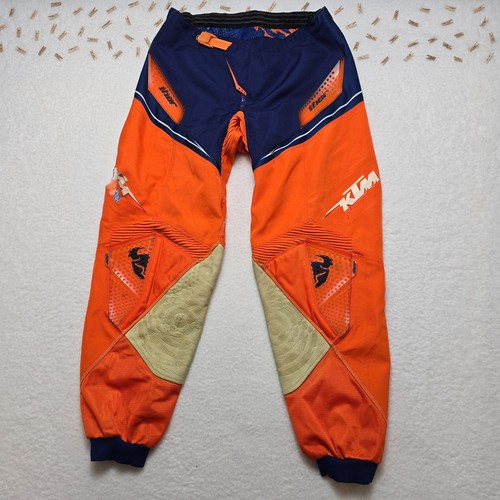 Thor Core KTM Motocross Pants Men’s 34 Orange Blue Off Road MX Racing Gear - Picture 2 of 23