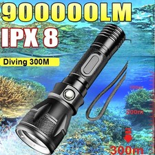 900000LM Scuba Diving Light Underwater LED Flashlight Dive Underwater Lighting