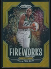 Tina Charles 2023 Panini Prizm WNBA Fireworks Gold Prizm #2 /10