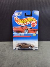HOT WHEELS FERRARI 308. 1998 816, BROWN, HO5 WHEELS ON CARD Collectors ED C-1