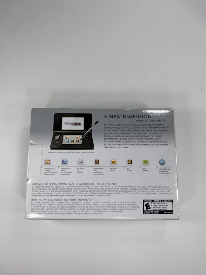 Nintendo 3DS Cosmo Black *Empty Box Only* (NO CONSOLE) Original with Manual - Image 2 of 4