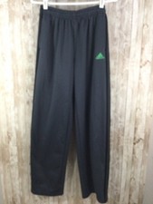 Adidas Track Pants Boys Youth XL 18 Dark Gray Straight Leg Polyester NICE