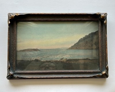 Classic Antique True Batwing Picture Frame Wood and Gesso 12 x 8