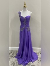 Sherri Hill Purple Stunning Pageant Gala Gown Dress sz 6