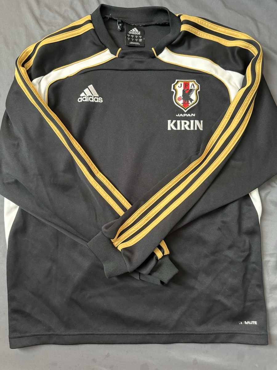 adidas 日本代表サッカーウェアセット KIRIN adidas Japan JFA Kirin Long Sleeve Soccer Jersey Black Polyester