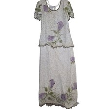 Vintage Lawrence Kazar 100 Silk Beaded Dress 80s shoulder Pads