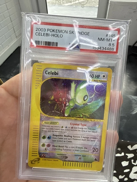 Celebi 145/144 Skyridge Holo PSA 8.5 INSANELY LOW Pop 11 + New cert + Swirl