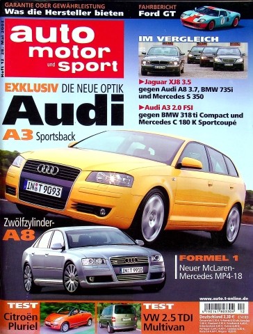 Auto Motor Sport AMS 12/2003 VW Phaeton 5.0 V10 TDI mit 313PS im TEST auf einer - Bild 2 von 2
