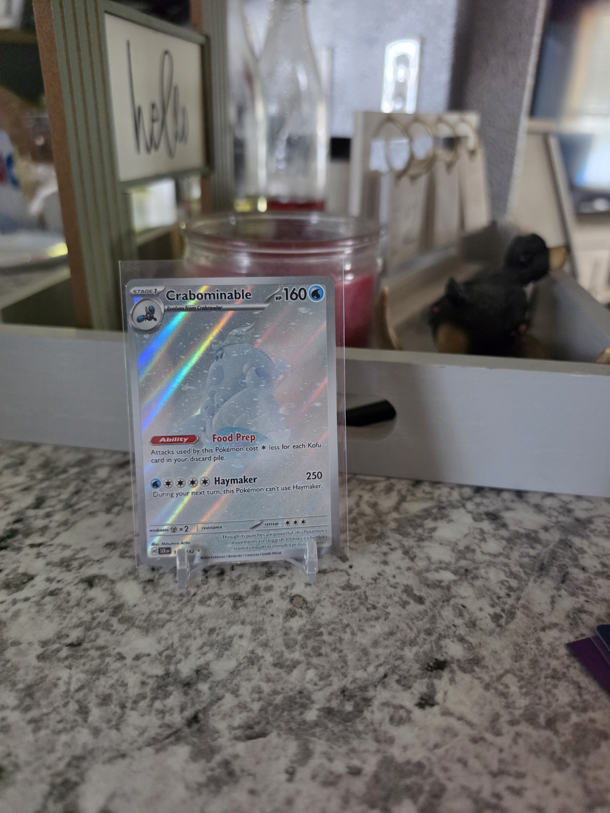 Crabominable Holo Illustration Rare Card 149/142 Sv07: Stellar Crown IR