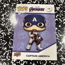Tarjetas coleccionables Funko Pop 2023 Upper Deck Avengers Endgame #13 Capitán América