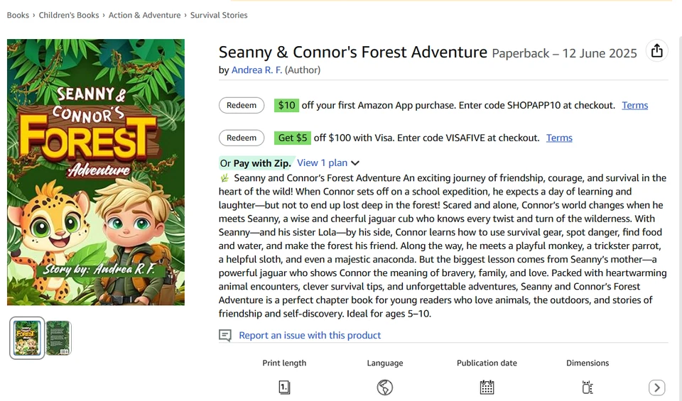 Seanny & Connor Forest Adventure by Andrea R. F. New, See all description bellow - Image 2 of 4