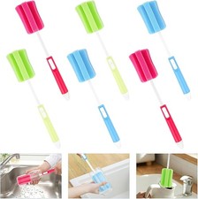 Schwamm Flaschen Reinigungsb&uuml;rste 6 St&uuml;ck Einstellbare Flaschenb&uuml;rste D&uuml;nne
