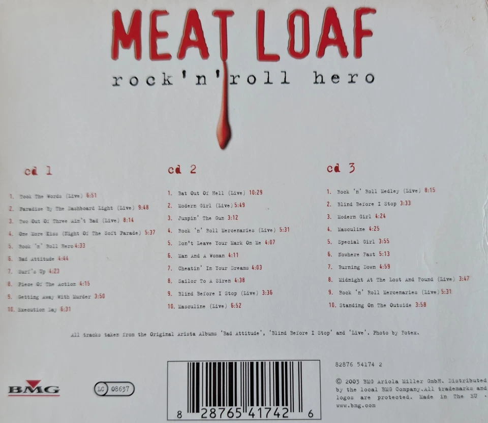 Meat Loaf - Rock 'n' Roll Hero - 3CD Box - Bild 4 von 4