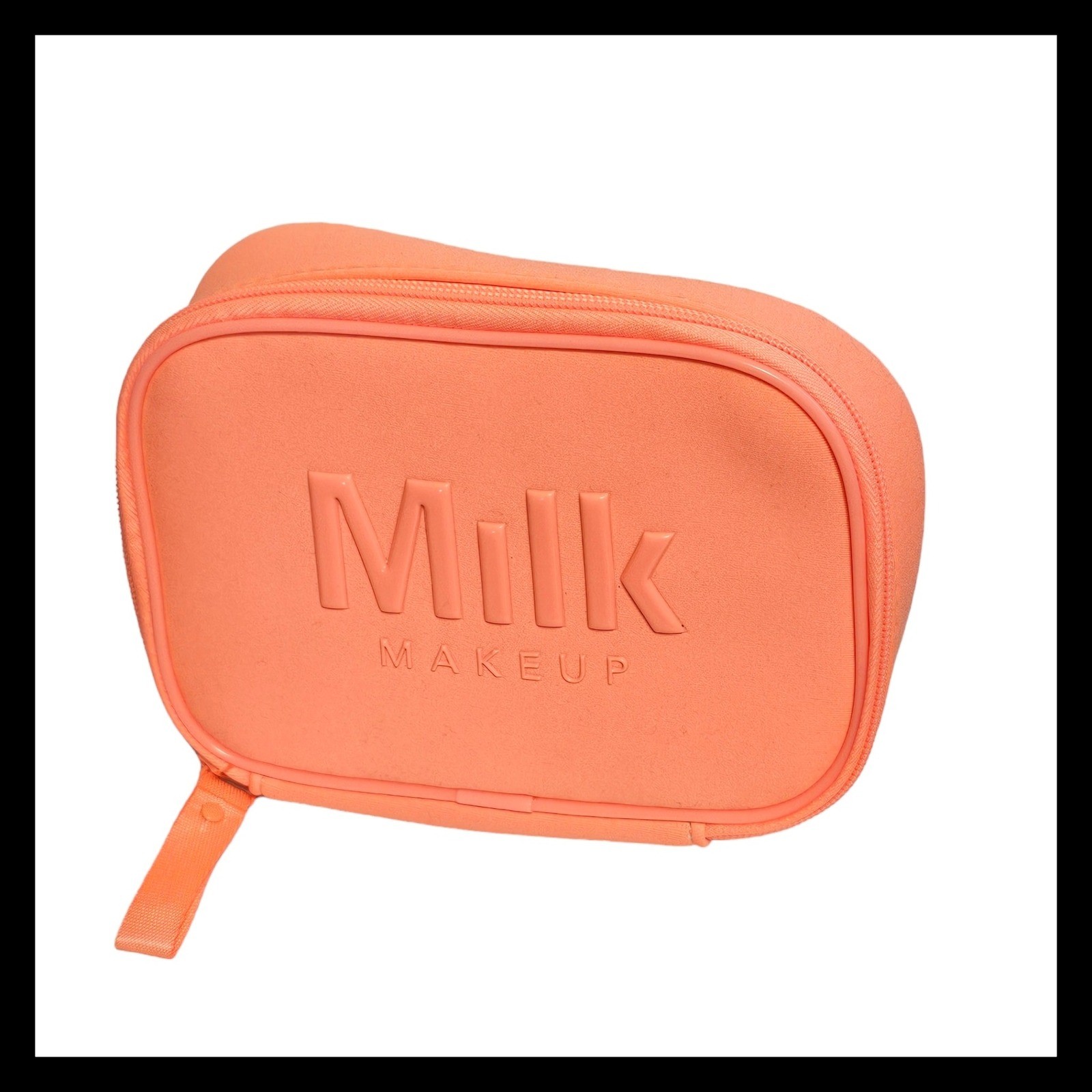 Молочный Макияж Оранжевая косметичка на молнии с логотипом и новой подкладкой 2090₽