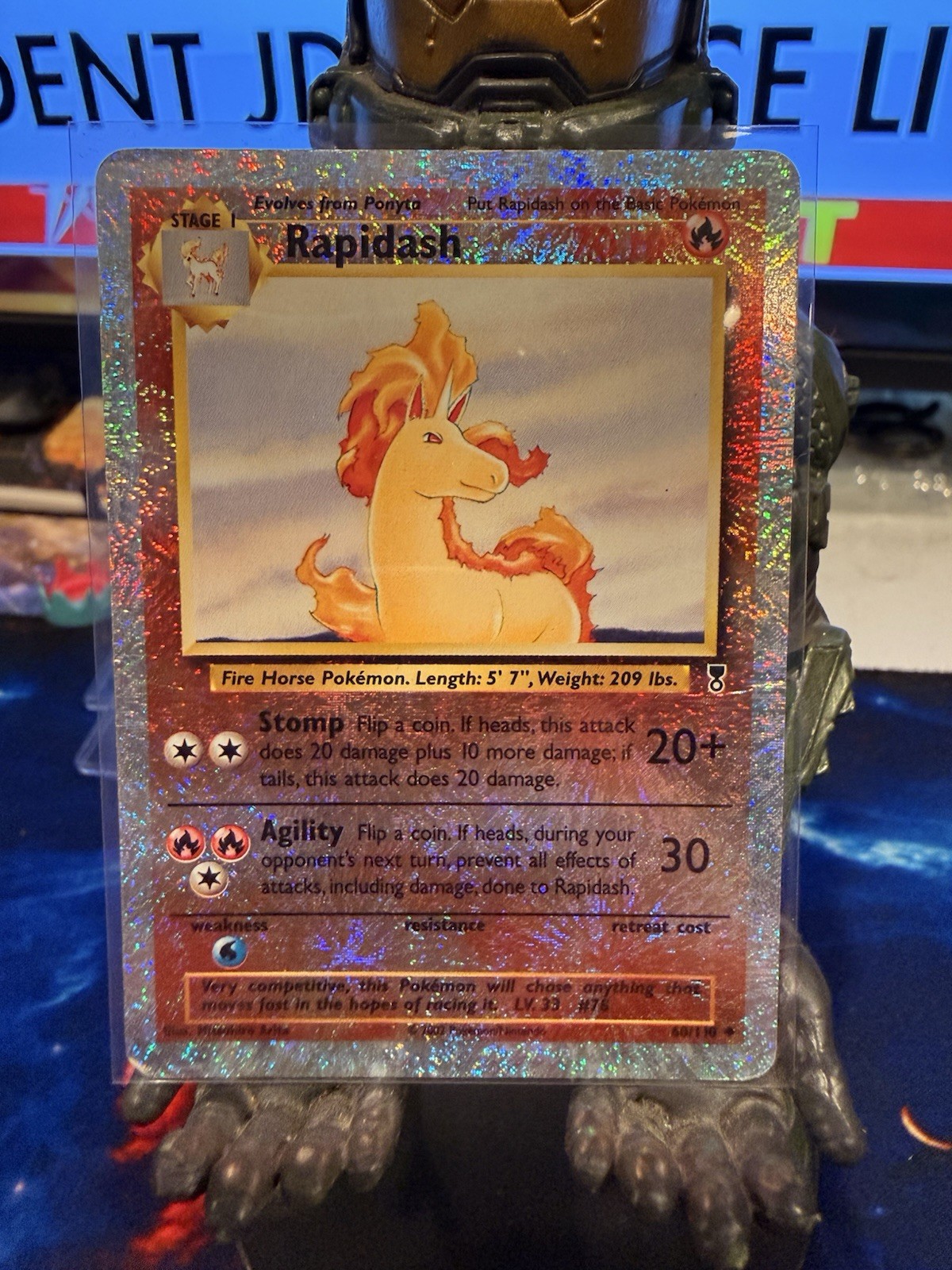 Vintage Pokemon Card TCG Rapidash 60/110 Reverse Holo Legendary Collection HP/MP