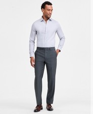 Michael Kors Mens Classic fit Dress Pants 34 / 32 Hunter Green Solid Stretch