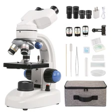 Binocular Microscope 40X-1000X LED Lighting for Kids Students Adults School L...