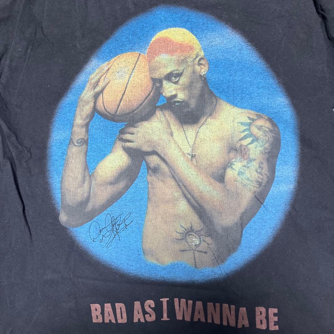 [さくらこ] Dennis Rodman 1996年製 長袖カットソー Vintage 1996 Dennis Rodman Bad As I Wanna Be T Shirt USA Single