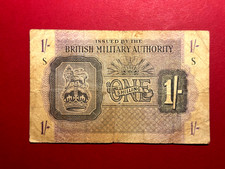 1943 BRITISH MILITARY AUTHORITY 1 SHILLING BANKNOTE