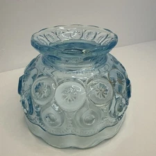 L E Smith Moon & Star Ice Blue Candle Fairy Lamp Shade Only