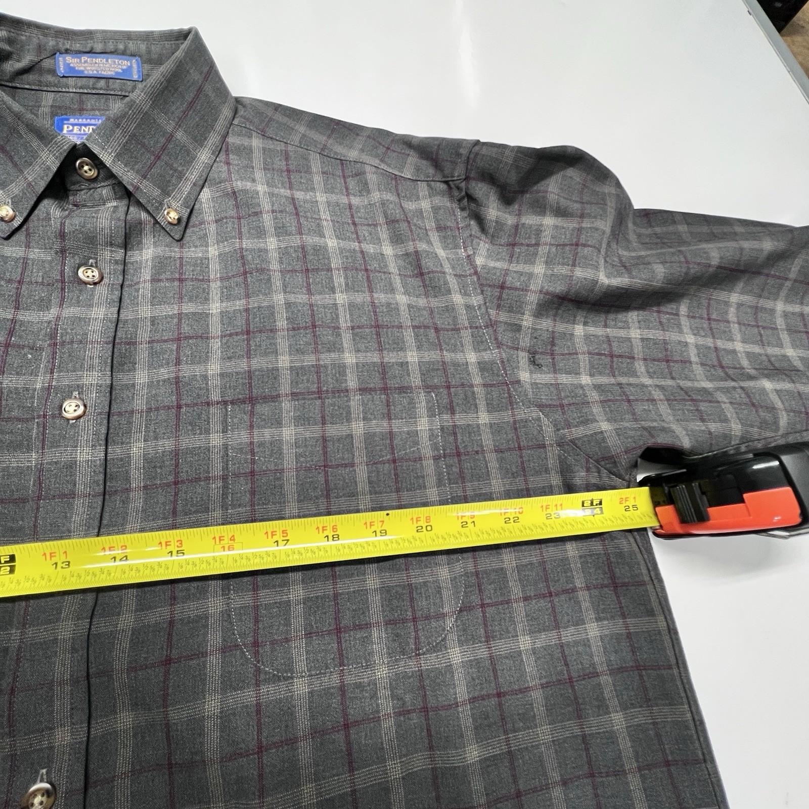 Pendleton Sir Pendleton Vintage Wool Plaid Shirt … - image 8