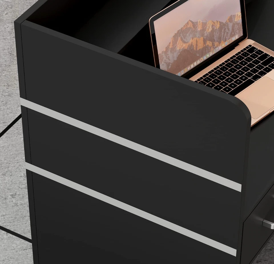 Reception Desk with Lockable Drawers Reception Counter Shop Counter Sales Desk - Image 4 of 4