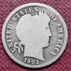 1903 S Barber Dime 10c Nicely Circulated #101602