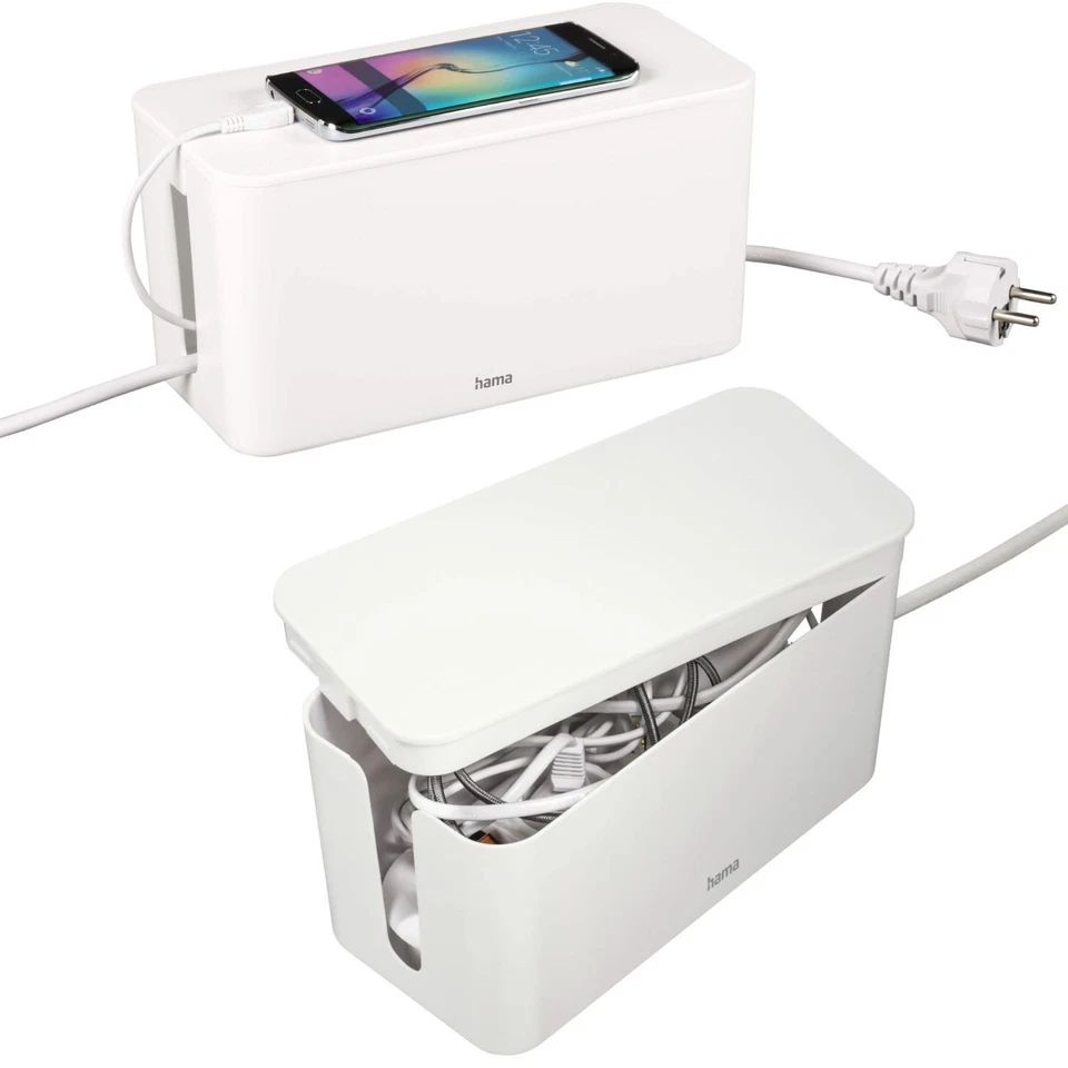 Hama Kabelbox Kabelkasten Kabelmanager Ladebox Kabel-Organizer Kabelmanagement - Bild 2 von 4