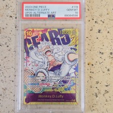 Bandai Monkey.D.Luffy Alternate Art Secret Rare Foil OP05-119 PSA 10 12000 Power