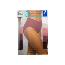 Felina Women  s Hipster Panties 5-Pack Pima Cotton Soft Stretch Size L Multicolor