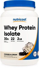 Nutricost Whey Protein Isolate Powder (Cookies N Cream, 2 Pounds)