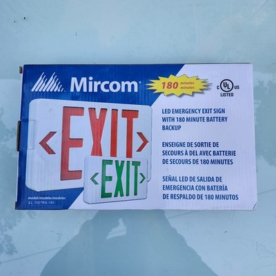 NICE! EXIT SIGNS EL-7007RX-180 LED EMERGENCY EXIT SIGN DetRestaurantX