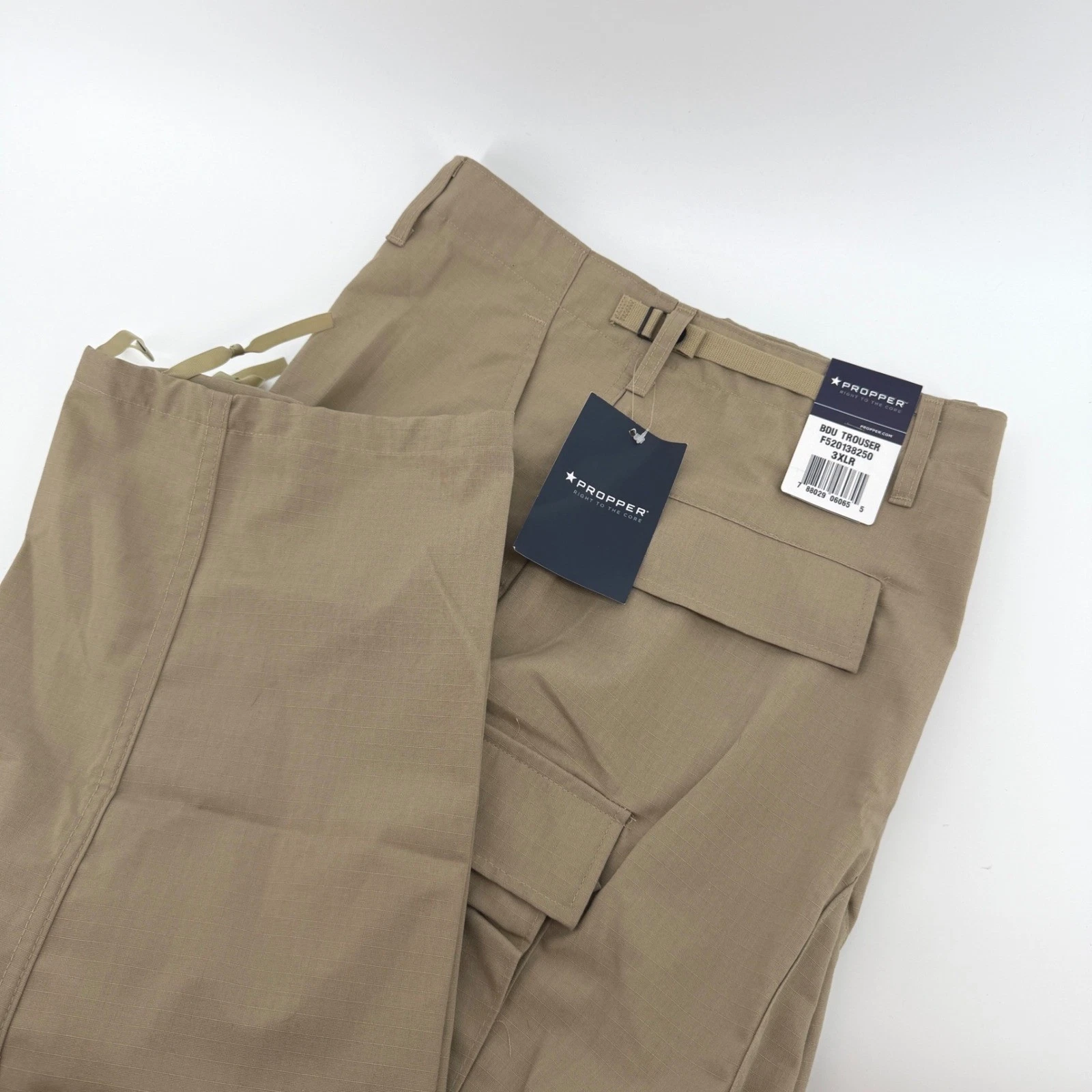 NWT Propper BDU Trouser Mens 3XLR Khaki Tactical Ripstop Cargo Pants F520138250