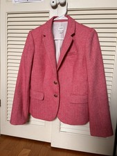 J.CREW Pink Herringbone Blazer Suit Jacket Size 6